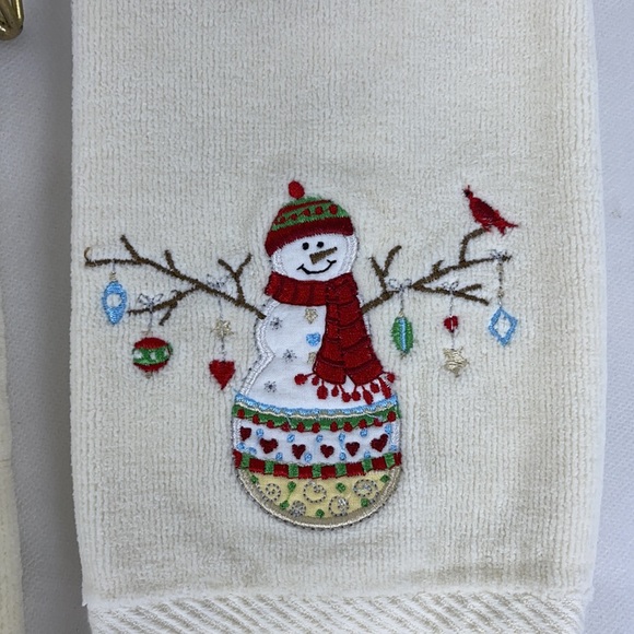 Snowman with Ornaments Towel Set - Picture 3 of 5